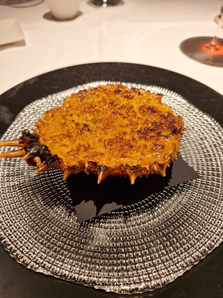 Baked crab at Rekondo, San Sebastian, Spain