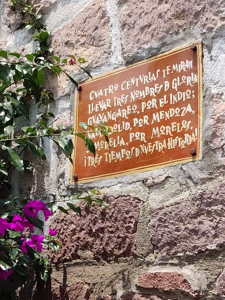 Poetic verses on the Alley of Romance, Morelia, Mexico