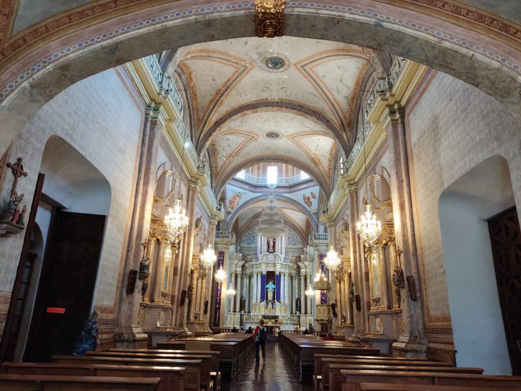 Inside of church in Dolores Hidalgo, Mexico