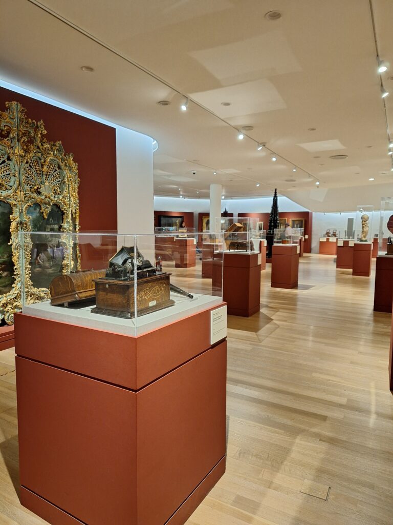 Music boxes on display at Soumaya Museum, Mexico City