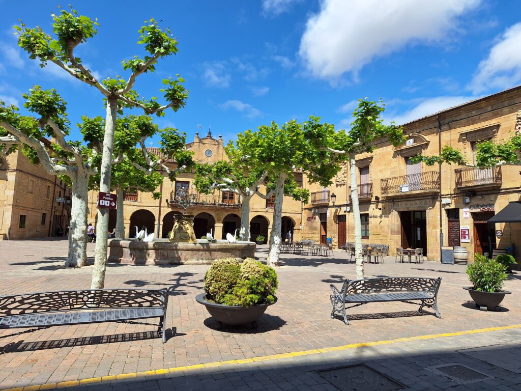 Plaza in San Vicente de la Sonsierra, Spain