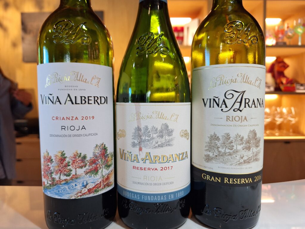 3 wines of La Rioja Alta, Haro Spain